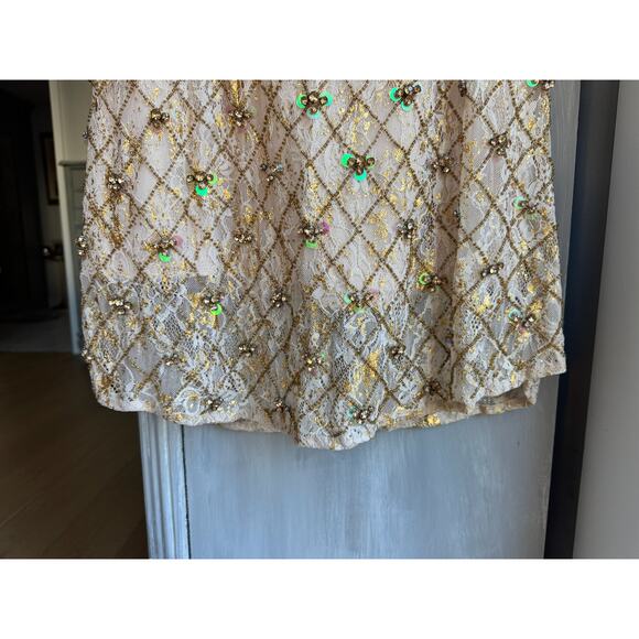 NWT Anthropologie Dress Sz XS Mini Crystal Embellished Evening Shift - Picture 6 of 12